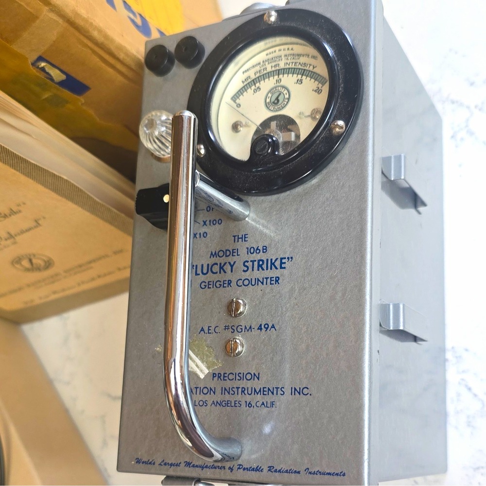 Precision Radiation Instruments 106B Lucky Strike Geiger w/ Probe